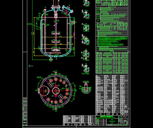 6000L SS316L Clad-Plate Catalytic Reactor engineering drawing